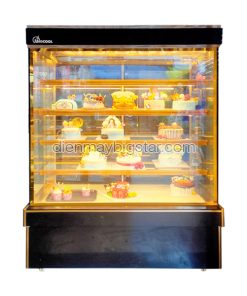 Tủ bánh kem kính vuông Đài Loan 5 tầng 1500mm