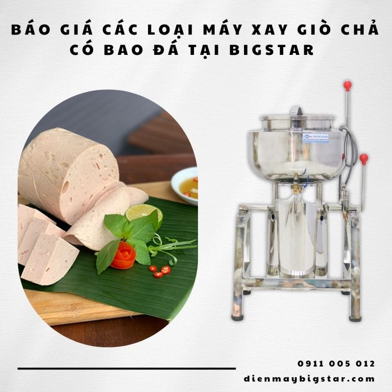 Máy xay giò chả có bao đá