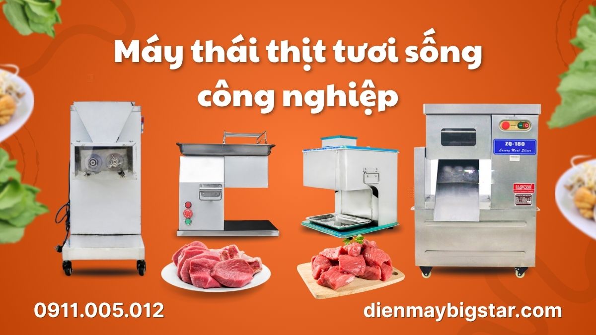 Máy thái thịt tươi sống công nghiệp